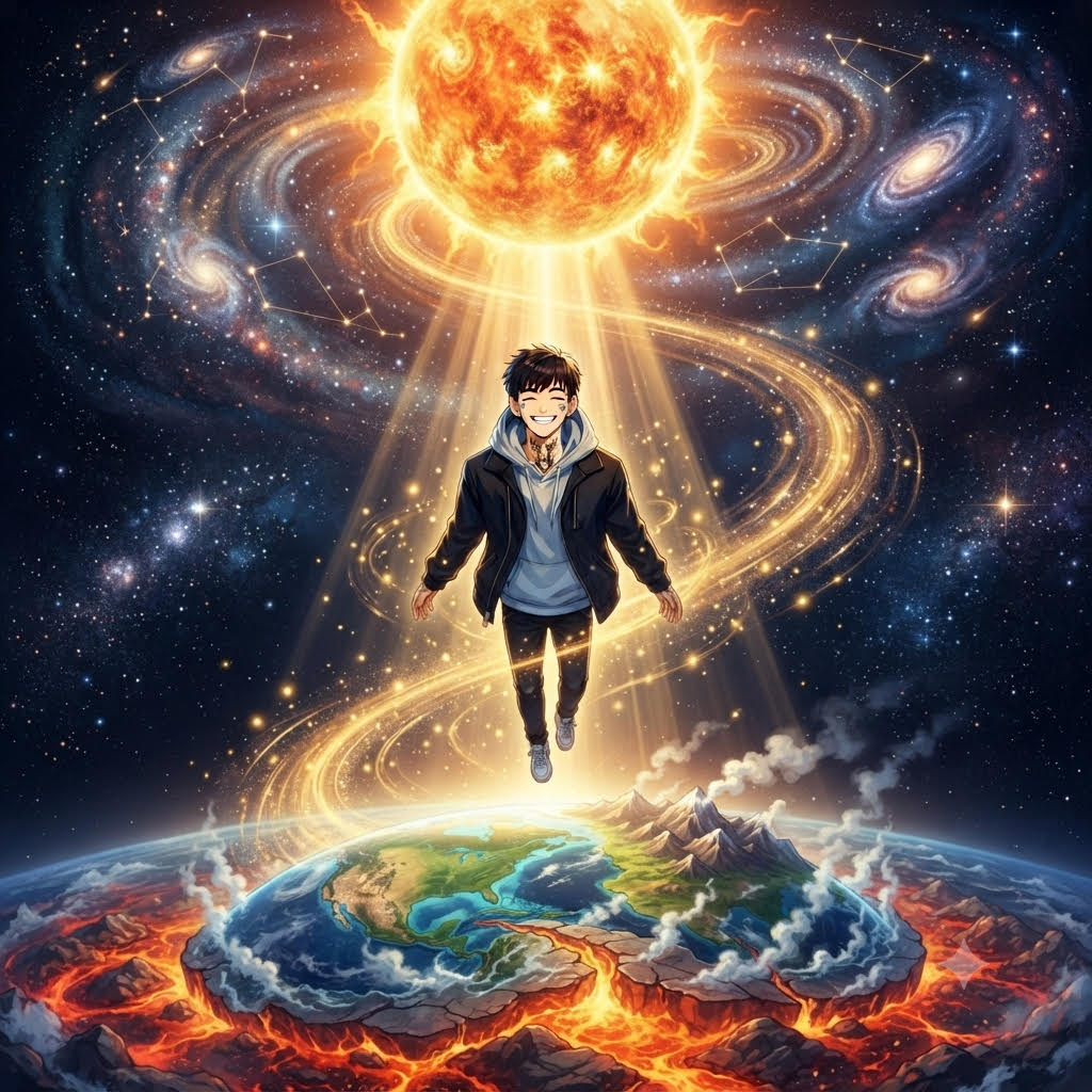 The Architect descending upon the proto-continent of Grantland
